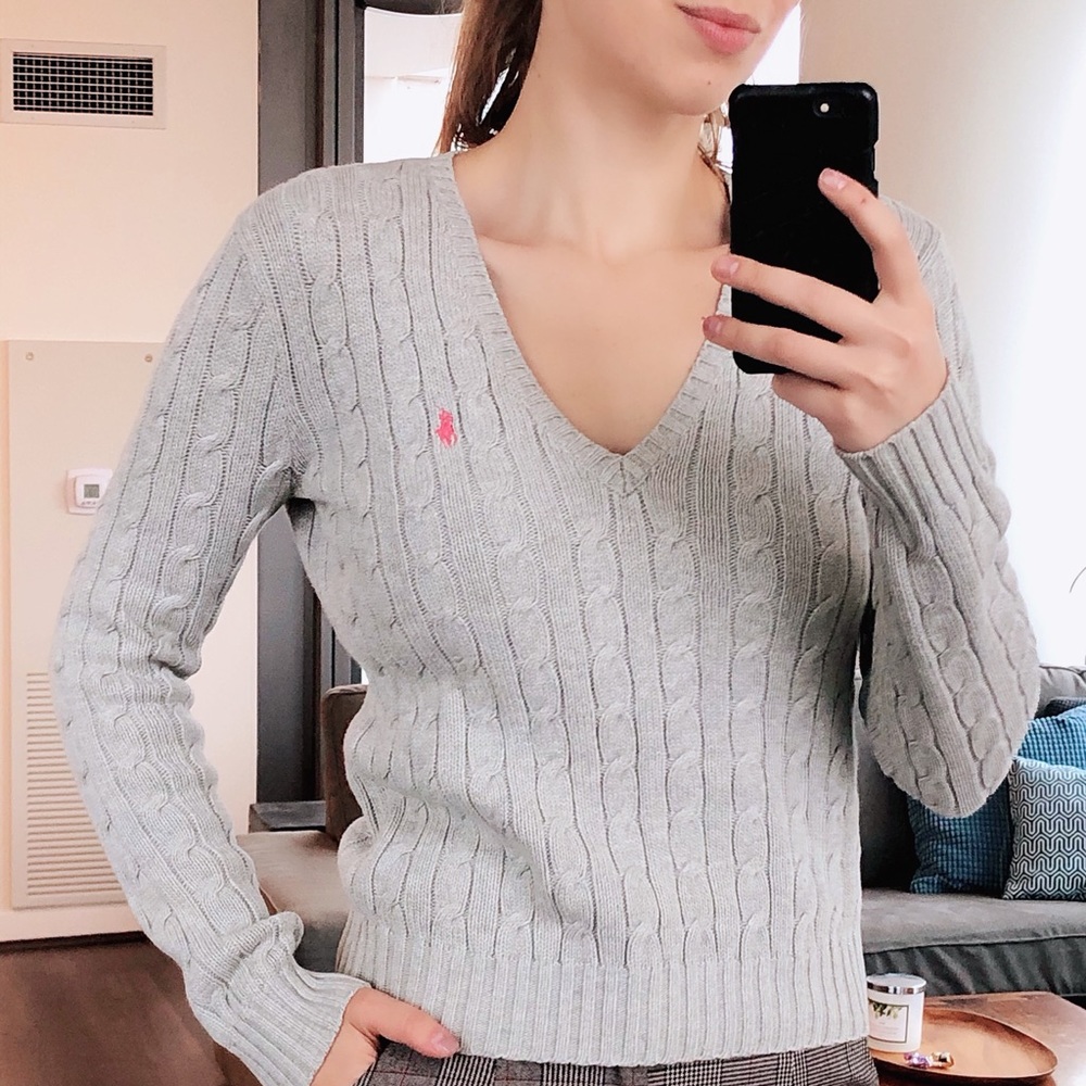 <SOLD> Ralph Lauren Sport grey knitted sweater
